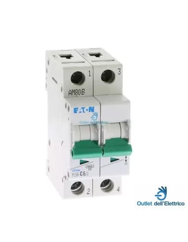 Eaton 242874 disyuntor pls6-c6/2 6ka 2p c 6a